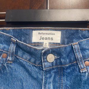 High Waisted Reformation Jeans, Size 27